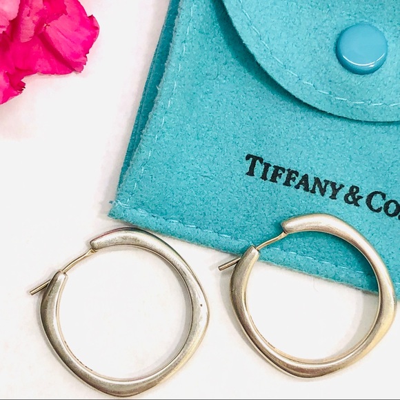 Tiffany & Co. Jewelry - Tiffany & Co Sterling Silver Hoops Chic Authentic
